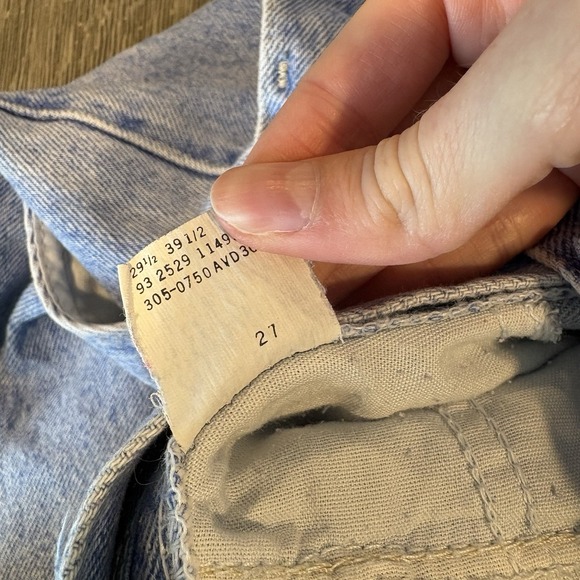 Vintage Lee High Rise Light Wash Tapered Mom Jeans Waist 29" Size 12 Med - Picture 9 of 10